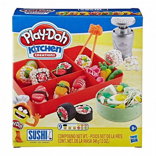 Play-doh kitchen הכנת סושי מבצק
