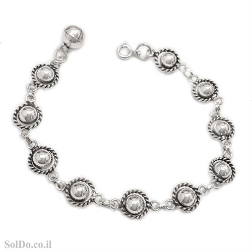 צמיד מכסף מעוצב כדורים Z3111 | תכשיטי כסף 925 | צמידי כסף