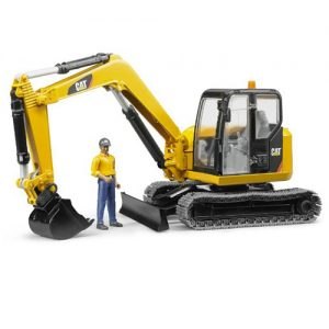 מיני באגר קטרפילר + עובד bruder