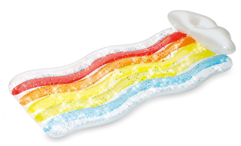 מזרן צבעי הקשת נצנצים 202*89 סמ