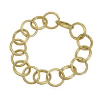 צמיד זהב חוליות לאישה|מט מחוספס