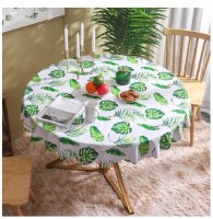 מפת שולחן עגולה דוחה כתמים