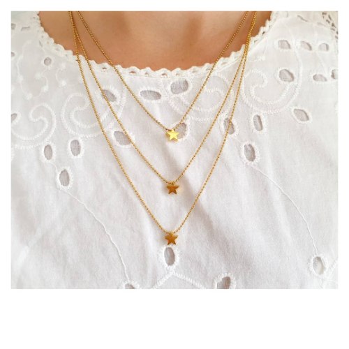 שרשרת מדורגת כוכבים עדינה