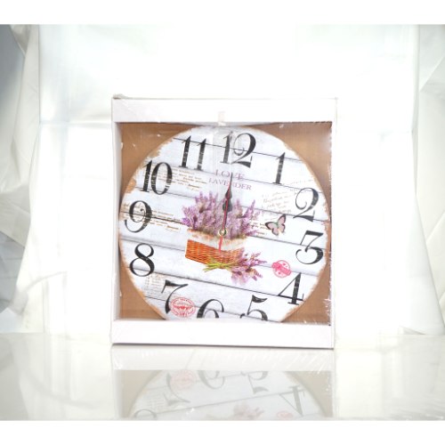 שעון עץ עגול30סמ עציץ