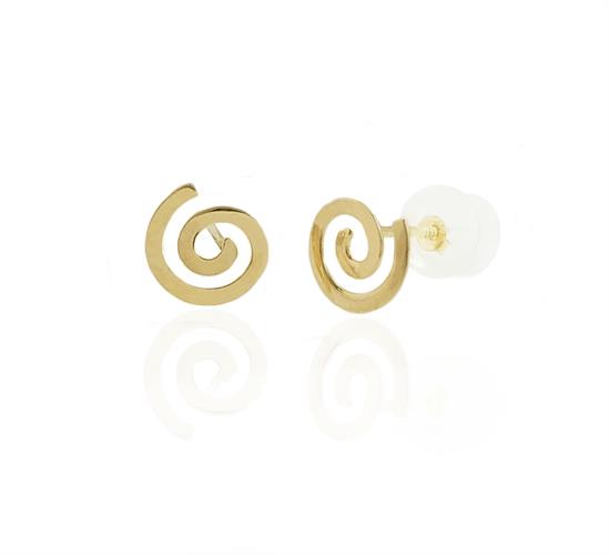 עגילי זהב ספירלה צמודים
