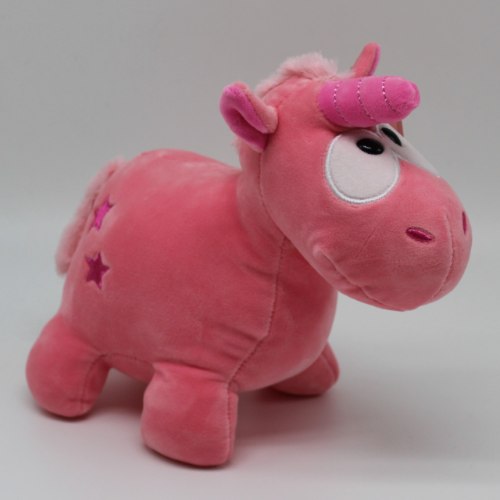 בובת פרווה חד קרן ורוד