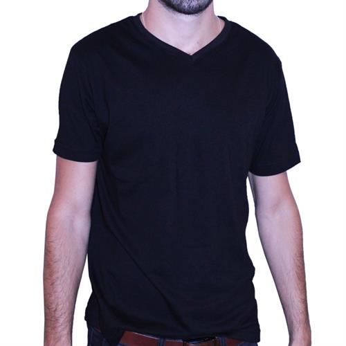 טי שירט V חלק גבר צבעוני