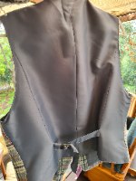 ווסט משבצות צמר L/XL