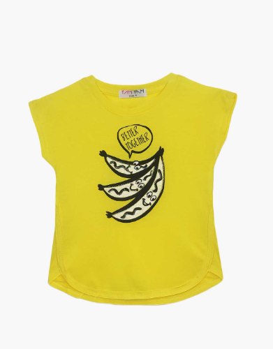 חולצה בנות טריקו מעוצבת בננות