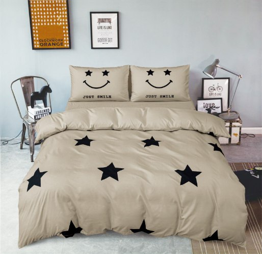 סט מצעים למיטה וחצי 120/200 דגם כוכבים - 22284