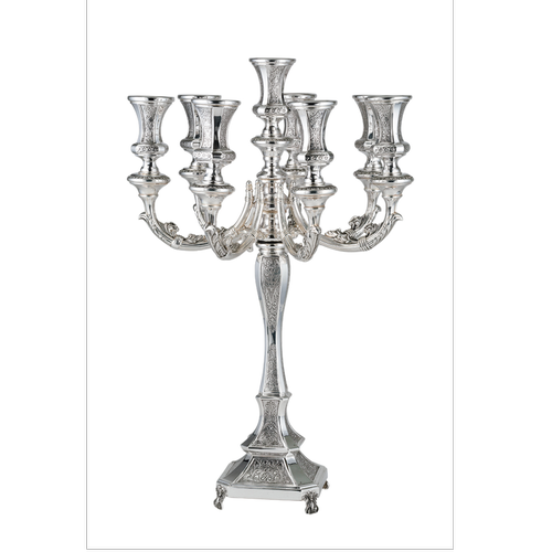 קנדלברה 8 קנים כסף טהור דגם מוצארט ריקוע