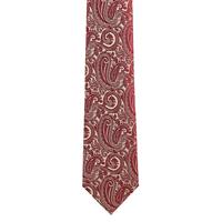 עניבה פייזלי אדום זהב עשיר