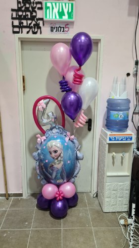 מעמד בלונים דמות וספרה קטנה