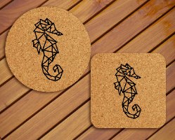 סוס ים תחתיות לכוסות