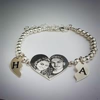 צמיד תמונה וחריטה דגם "הדר"