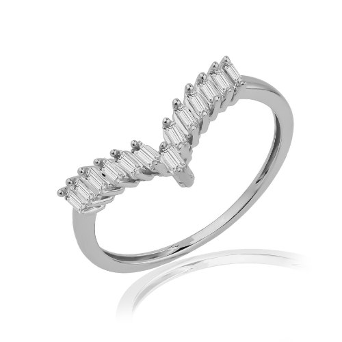 טבעת זהב 14 קראט 0.24 קראט יהלומים 811923 - מחיר מבצע! 