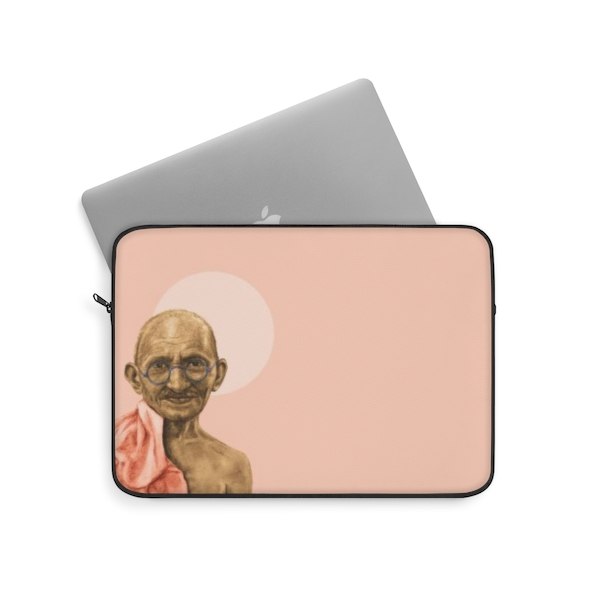 תיק למחשב נייד- מהטמה  גנדי, אפרסק