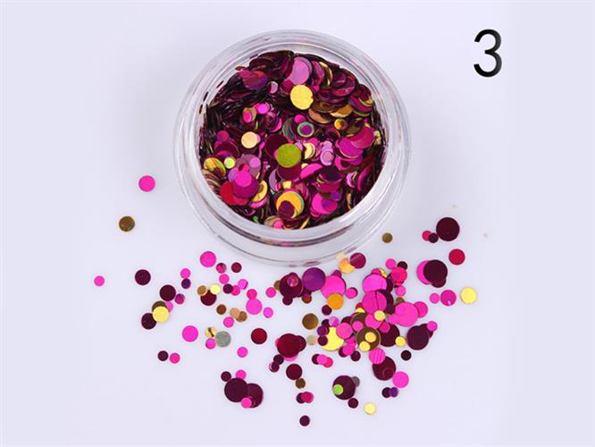 פייטים - מס' 3 - צבעוני ורוד וזהב