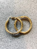 עגילי חישוק עבה XXL זהב 14K