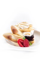 40 גרם קישוט שוקולד-שקד פרוס  DOBLA (גביע קטן)