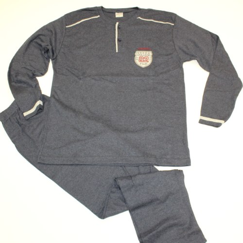 פיג'מה גבר כפתור חולצה כחול ג'ינס