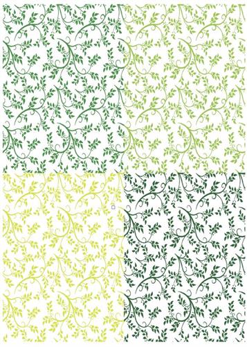 דף טרנספר עלים מיקס גוונים של ירוק