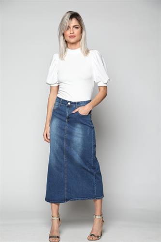 חצאית ג'ינס מידי לייקרה