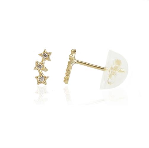 עגילי זרקון כוכב מטפסים קטנטנים