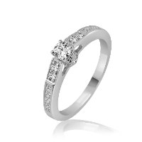 טבעת זהב 14 קראט 0.47 קראט יהלומים 8204093 - מחיר מבצע! 