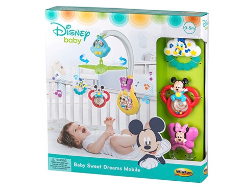 מובייל אלקטרוני למיטת תינוק - דיסני