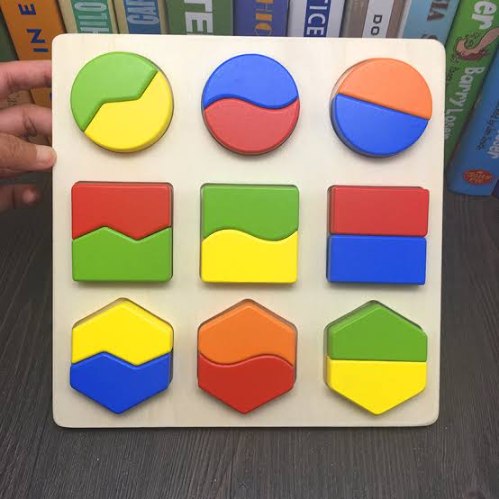 פאזל עץ צורות גיאומטריות