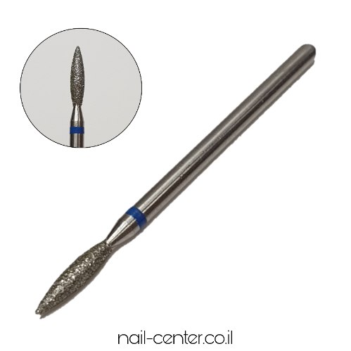 ראש שיוף למניקור - טיפה ארוך דק כחול