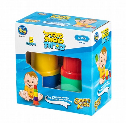 מגדל כוסות צורות 5 חלקים 1+