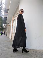 שמלת פליסה BOW - שחור