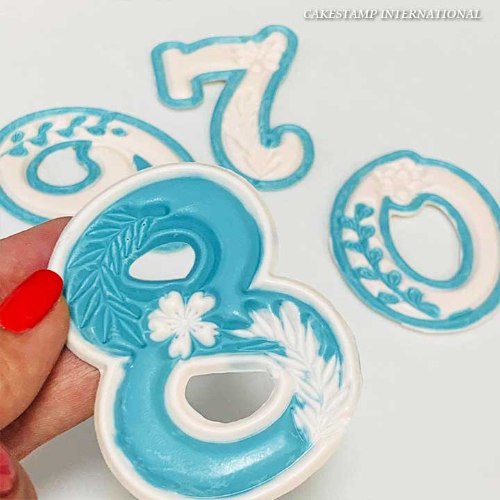 תבנית מספרים טנגו קישוטים  | טנגו קישוטים 7 ס"מ| חדש אתי דבש | טנגו קישוטים