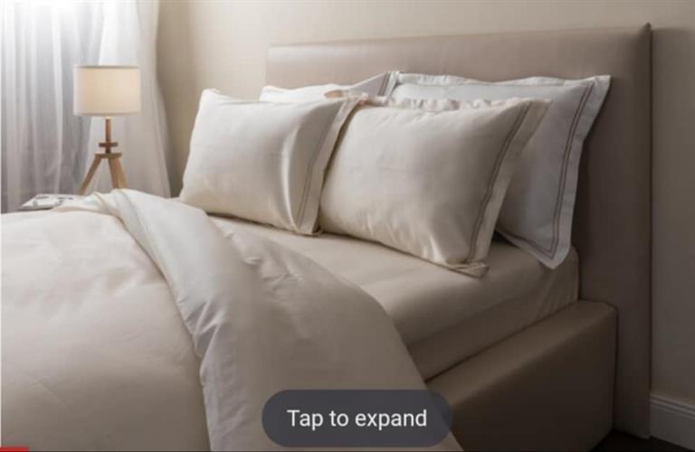 סט מלא זוגי כותנה מצרית  צבע שמנת