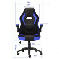 כיסא גיימינג דגם נובה - Nova - איכותי מעוצב ונוח עם משענת מתכווננת בצבעים שחור וכחול