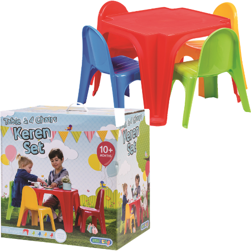 סט שולחן ו4 כיסאות פלסטיק STARPLAY