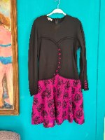 שמלה חורפית מיוחדת ורודה L/XL