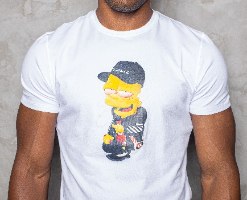 טי שרט  T - AKASHI LOGO צבע לבן SIMPSONS