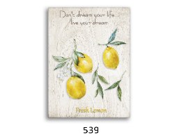 שלישיית תמונות השראה עלים ולימונים דגם 06