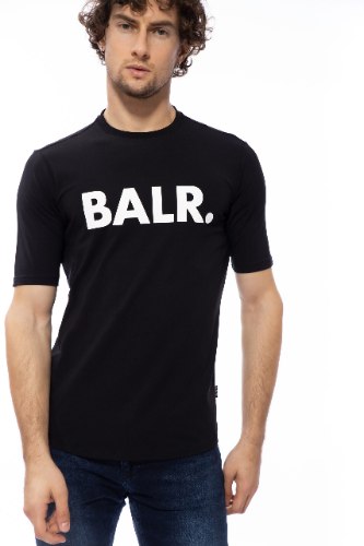 טי שרט BALR  צבע שחור לוגו לבן