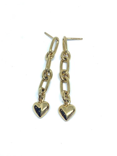 עגילי לבבות סמפל זהב