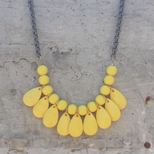 שרשרת הפי טיפות צהובה