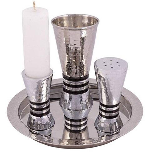 סט הבדלה - עבודת פטיש טבעות