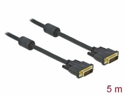 כבל מגשר DVI 24+1 זכר לחיבור 24+1 DVI זכר באורך 5 מטר Delock Cable