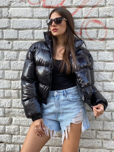 מעיל פוף שחור