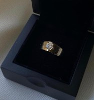 טבעת ללה זהב 14 קראט יהלום לבן