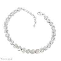 צמיד מכסף משובץ אבני זרקון  Z3122 | תכשיטי כסף 925