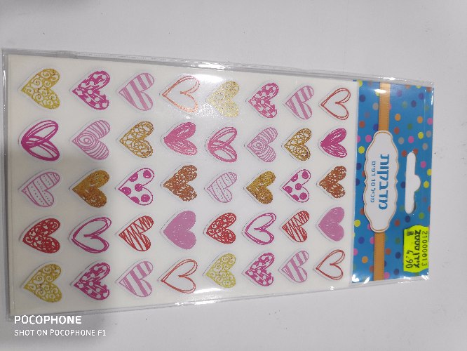 מדבקות לב מצוייר 10 דף